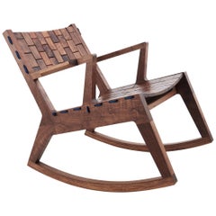 RB Schaukelstuhl, Modern Woodsport Rocker Handgefertigt in Nussbaum