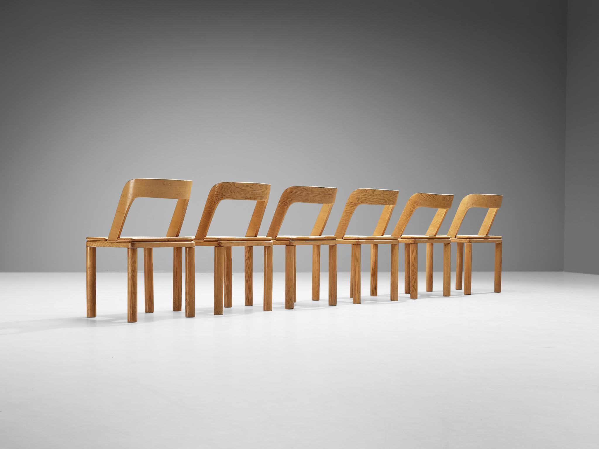 RB Rossana Set of Six Dining Chairs in Cane and Ash For Sale 1