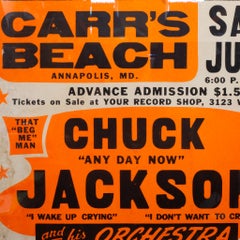 R&B-Sänger Chuck Jackson – Jumbo-Konzertplakat, 1964