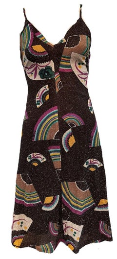 RBCC of Beverly Hills Lurex Glam Rainbow Dress & Jacket Ensemble, 1970s
