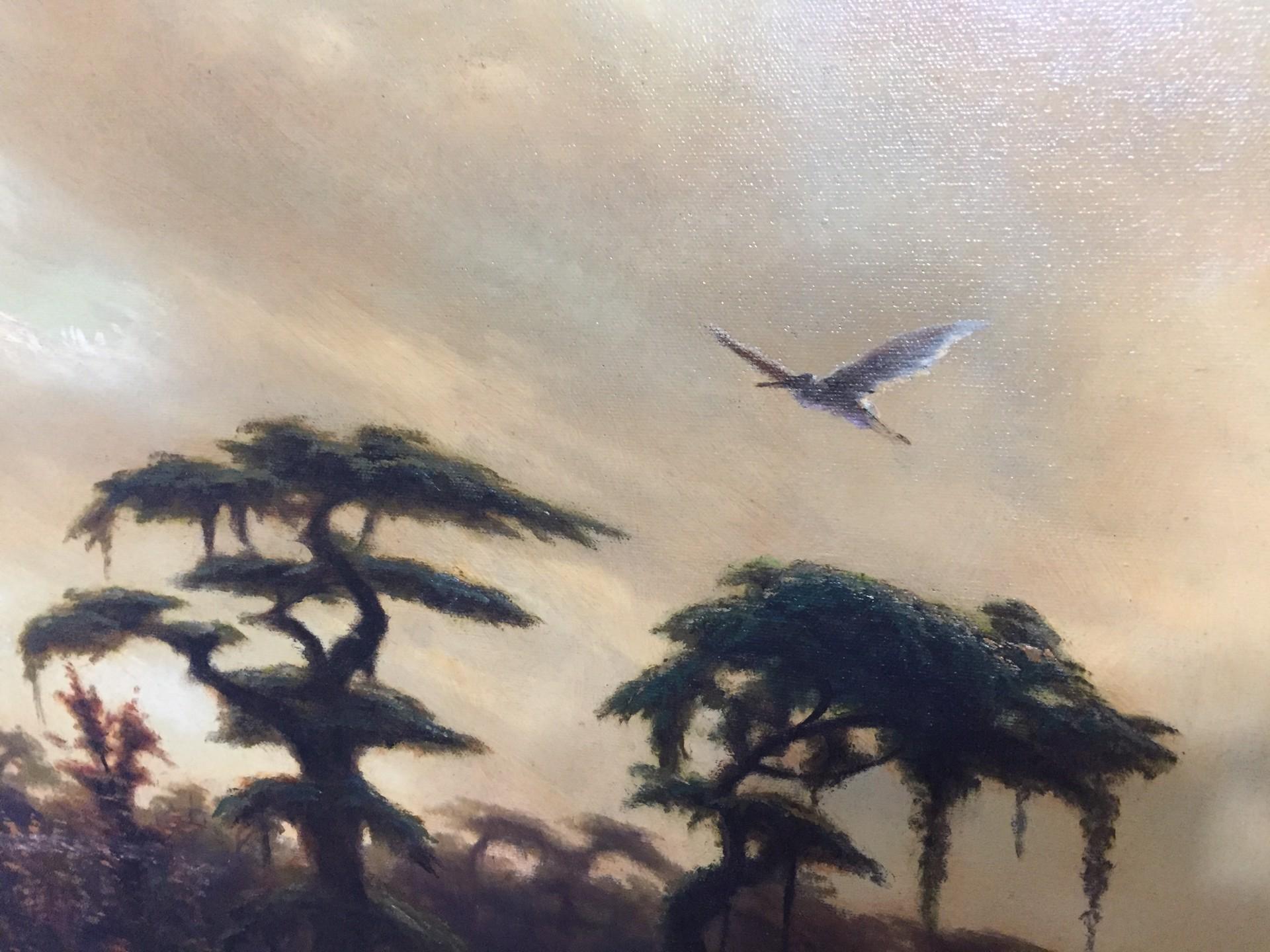 Tout ce que j'ai vu des représentations des marécages de Louisiane de ce peintre de l'État d'Amite, en Louisiane, c'est sous la forme d'estampes et de reproductions. J'ai donc dû l'appeler pour savoir comment fixer le prix de ce tableau (il m'a dit