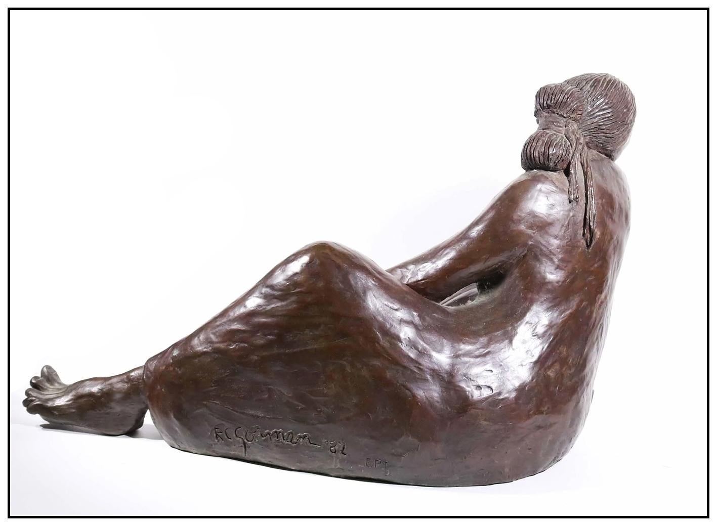 R.C. Gorman Authentic and Large Bronze Sculpture, 