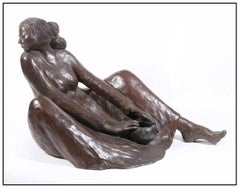 R.C. Gorman Original Bronze Sculpture Winona Female Figurative Large Signed Art