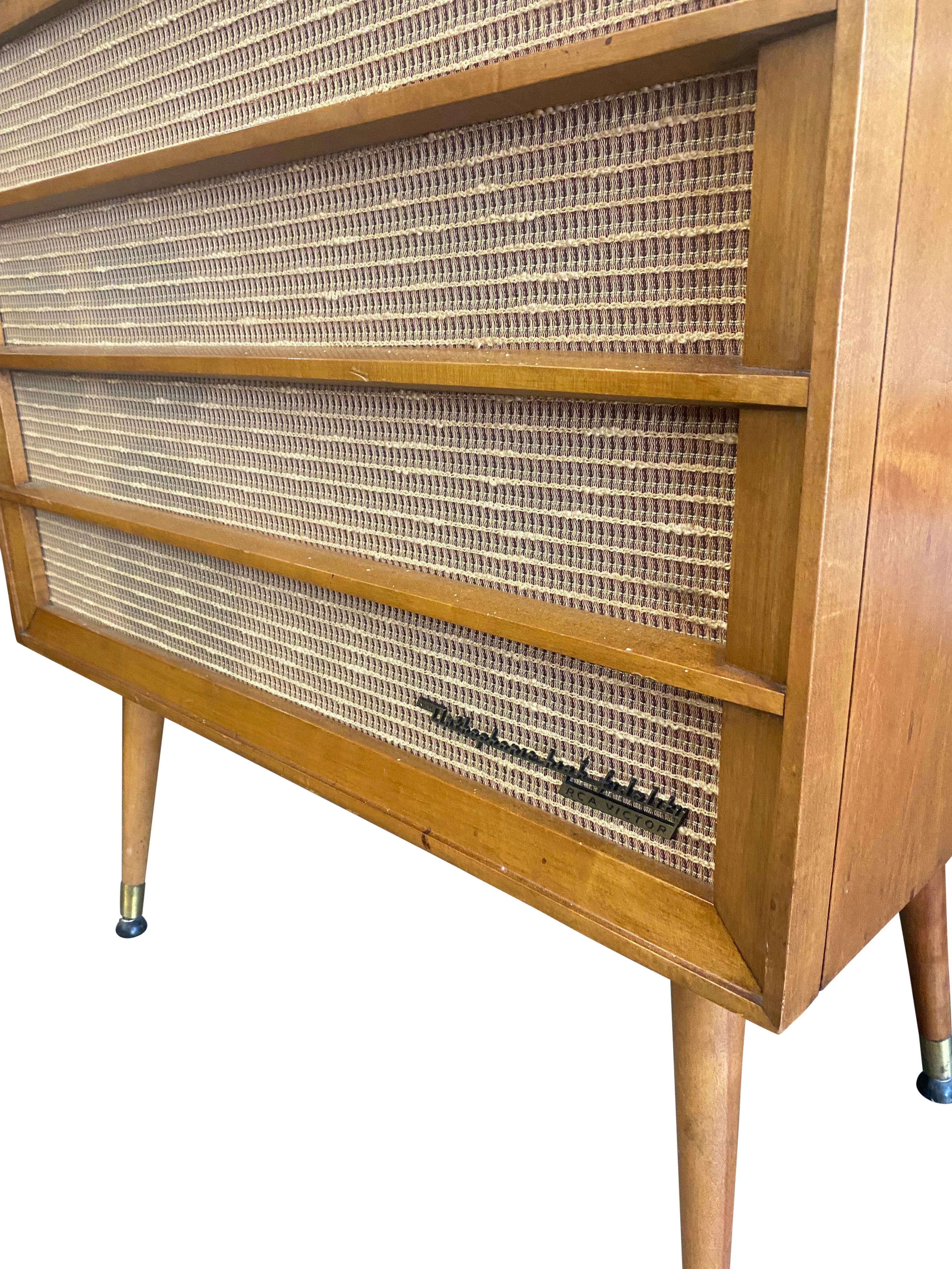 1950s rca victor record player cabinet