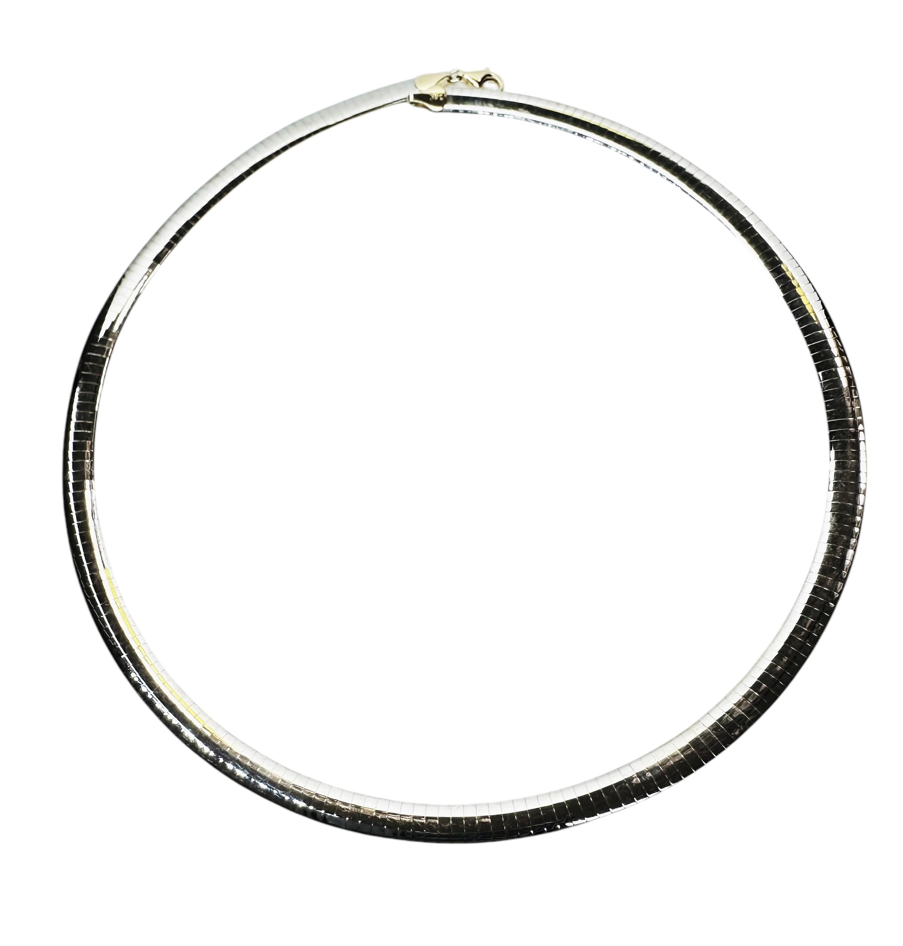 RCI 14K Yellow & White Gold Reversible Omega Necklace 30.85 grams 6.2 mm Wide 3