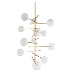 RD15 12 Arms Black Gunmetal Chandelier by Schwung