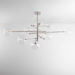 RD15 12 Arms Polished Nickel Chandelier by Schwung