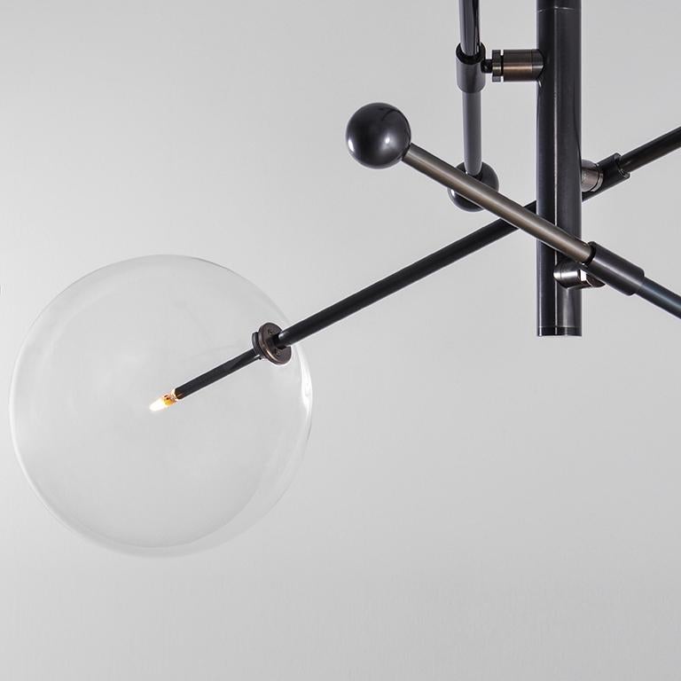 RD15 3-Arm-Kronleuchter aus poliertem Nickel von Schwung (Polnisch) im Angebot