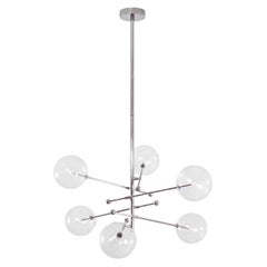 RD15 6-Arm-Kronleuchter aus poliertem Nickel von Schwung