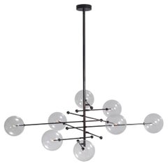 Lampadario RD15 a 8 bracci nero canna di fucile di Schwung