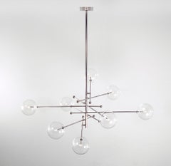 RD15 8 Arms Polished Nickel Chandelier by Schwung