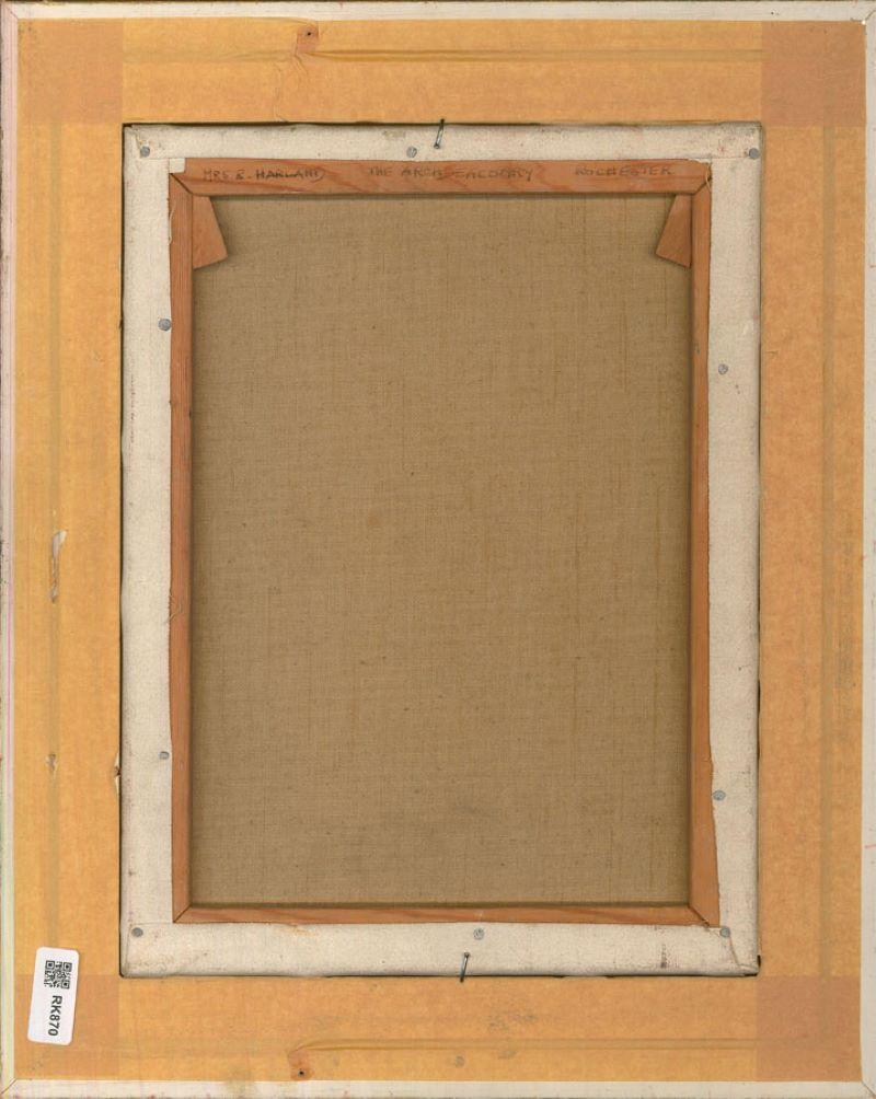 R.D.H - Olio del XX secolo incorniciato, Ritratto della signora R Harland in vendita 2