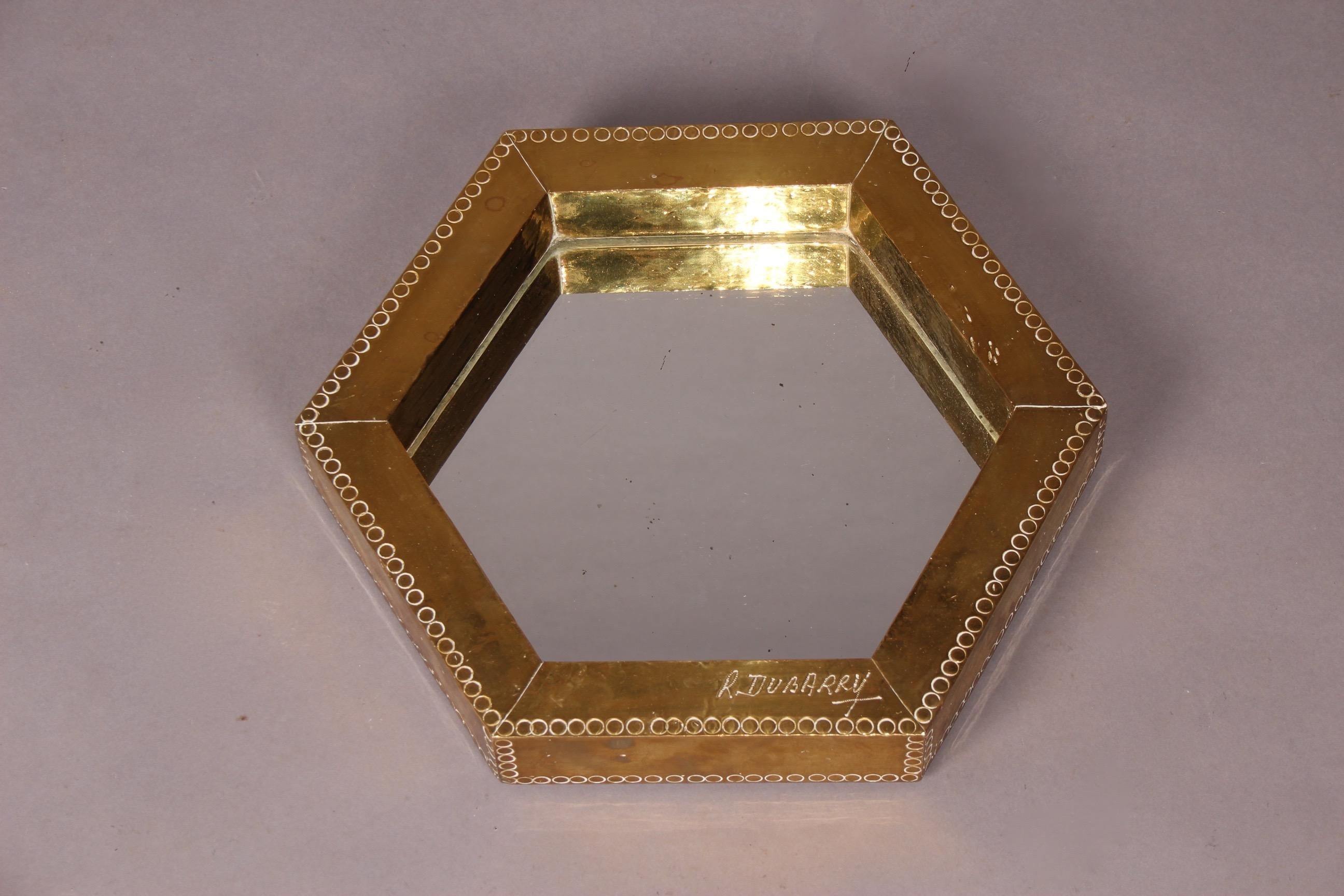 R.Dubarry Brass Mirror In Good Condition In grand Lancy, CH