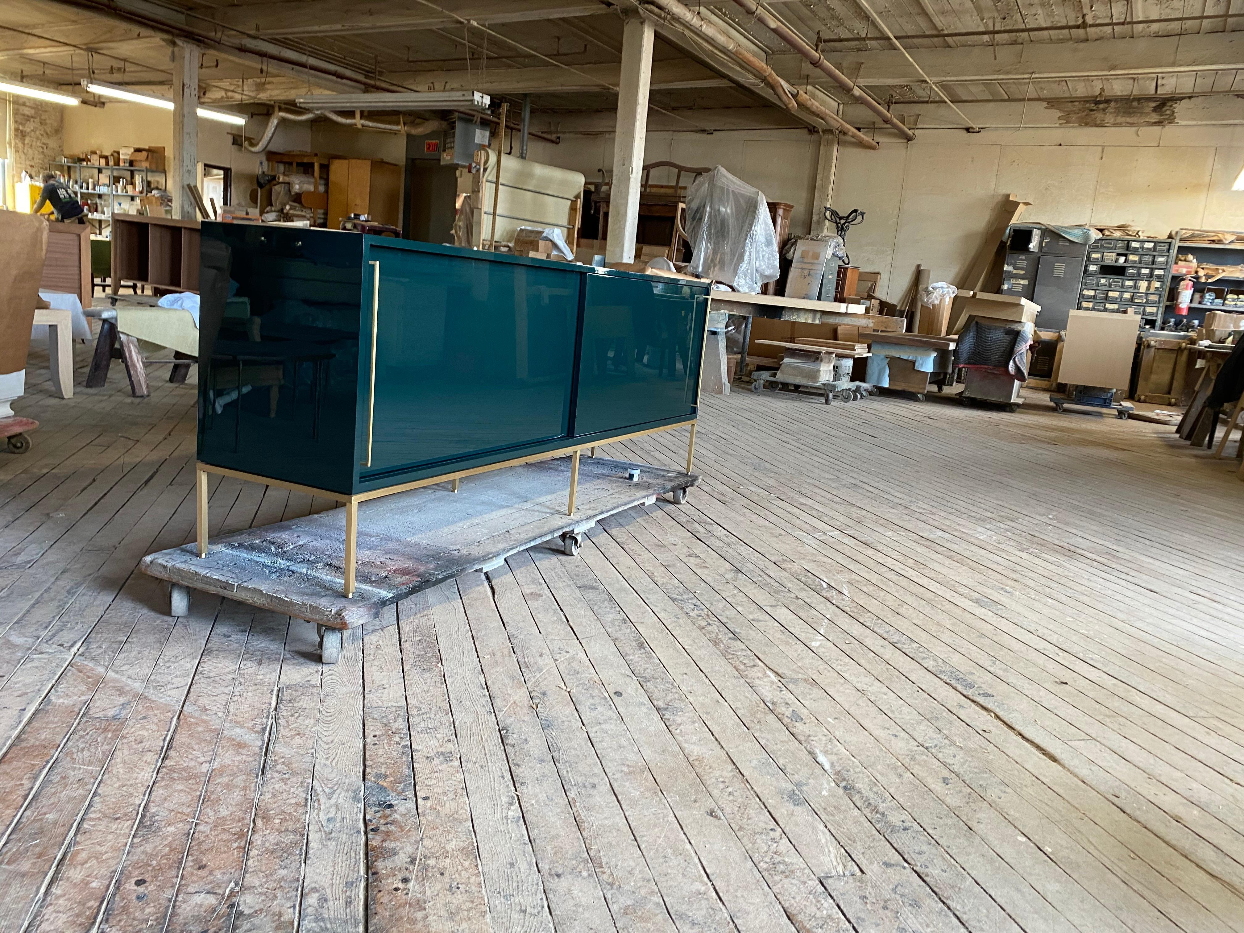 re: 379 Lacquered Credenza on Solid Brass Base 3