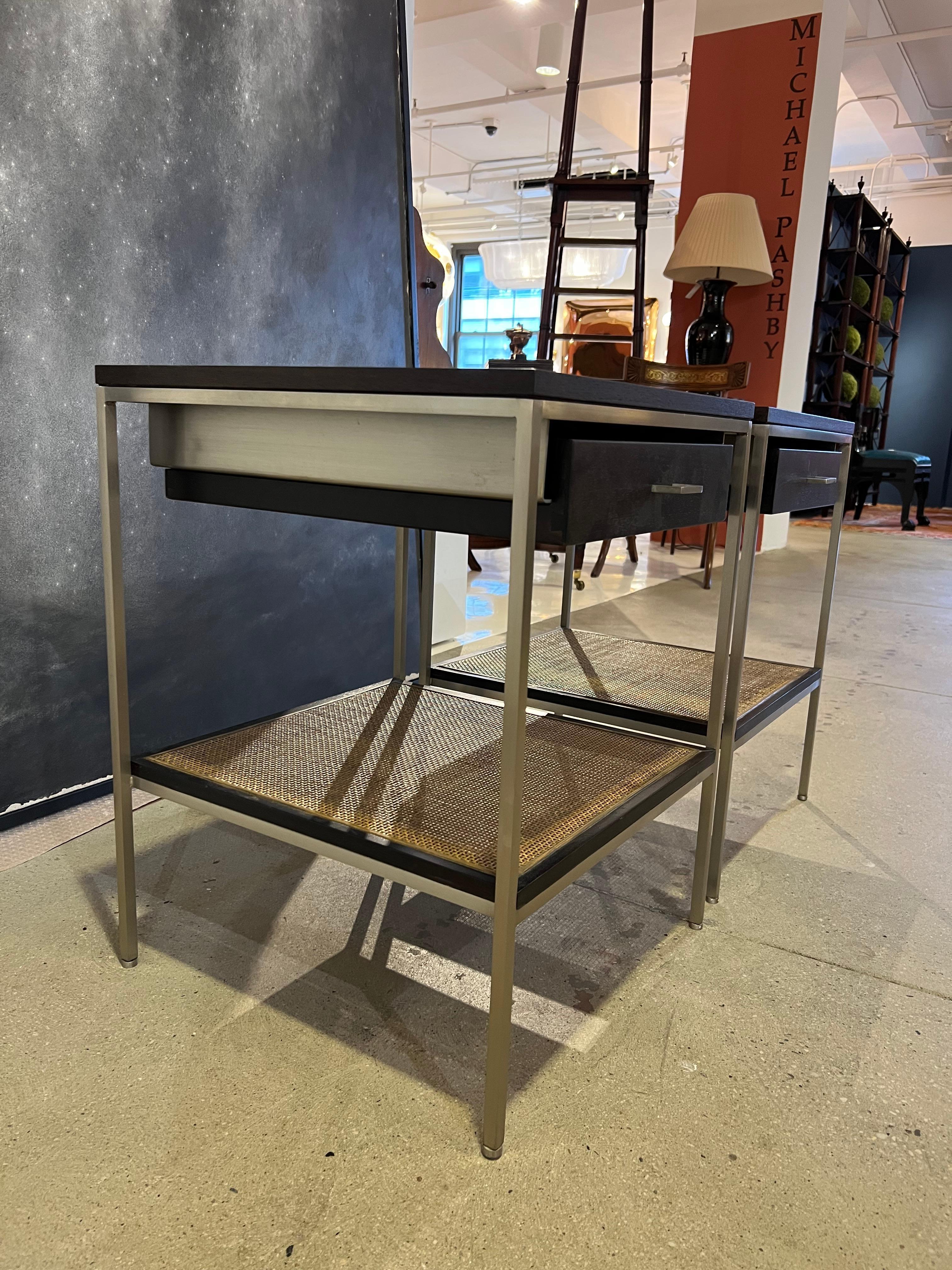 ReGeneration has been manufacturing it's bespoke furniture line since the early 2000's. Known for their signature, re: 392 bedside tables, this pair in walnut and stainless steel is in stock now.