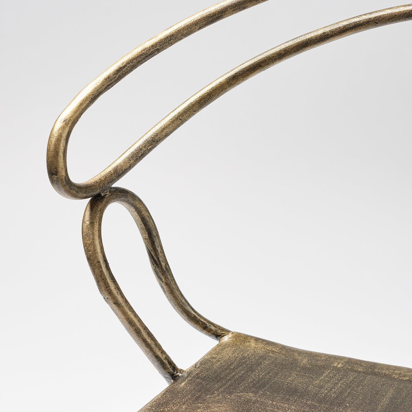 Italian Re-Bis Iron Chair by Antonio Saporito For Sale