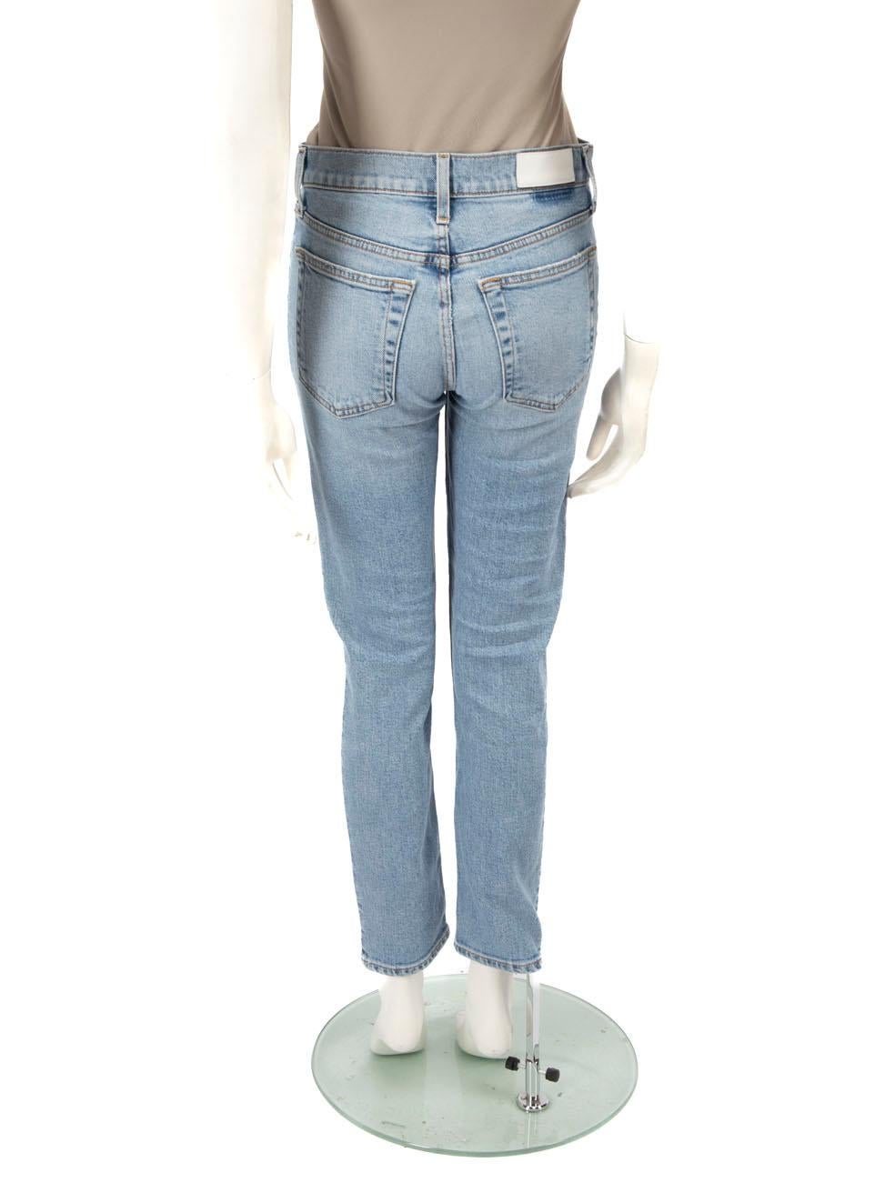 RE/DONE Blue High Rise Denim Skinny Jeans Size S In Good Condition In London, GB
