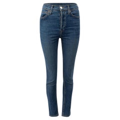 RE/DONE Women's Blue Denim High Rise Skinny Jeans