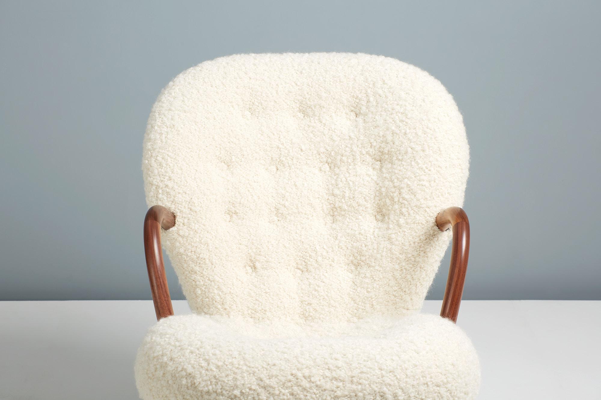 British Re-Edition Boucle Clam Chair by Arnold Madsen For Sale