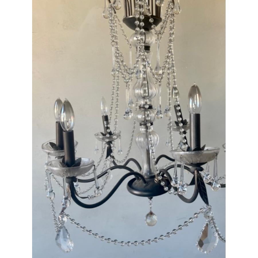 French Re-Edition Crystal Chandelier For Sale