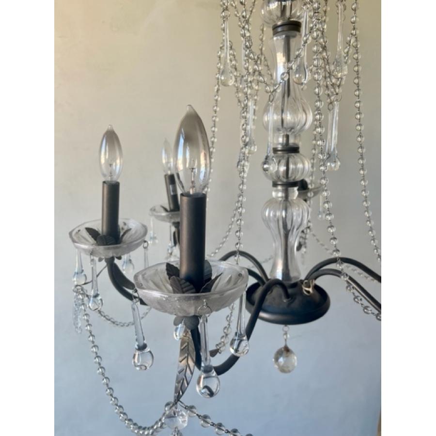 Re-Edition Crystal Chandelier In Good Condition For Sale In Scottsdale, AZ