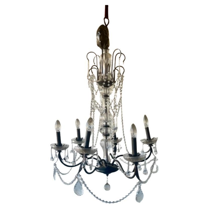 Re-Edition Crystal Chandelier For Sale