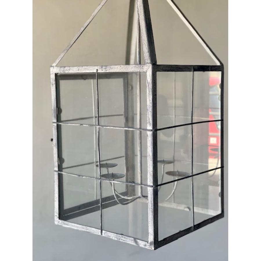 Re-Edition Iron Lantern In Good Condition For Sale In Scottsdale, AZ