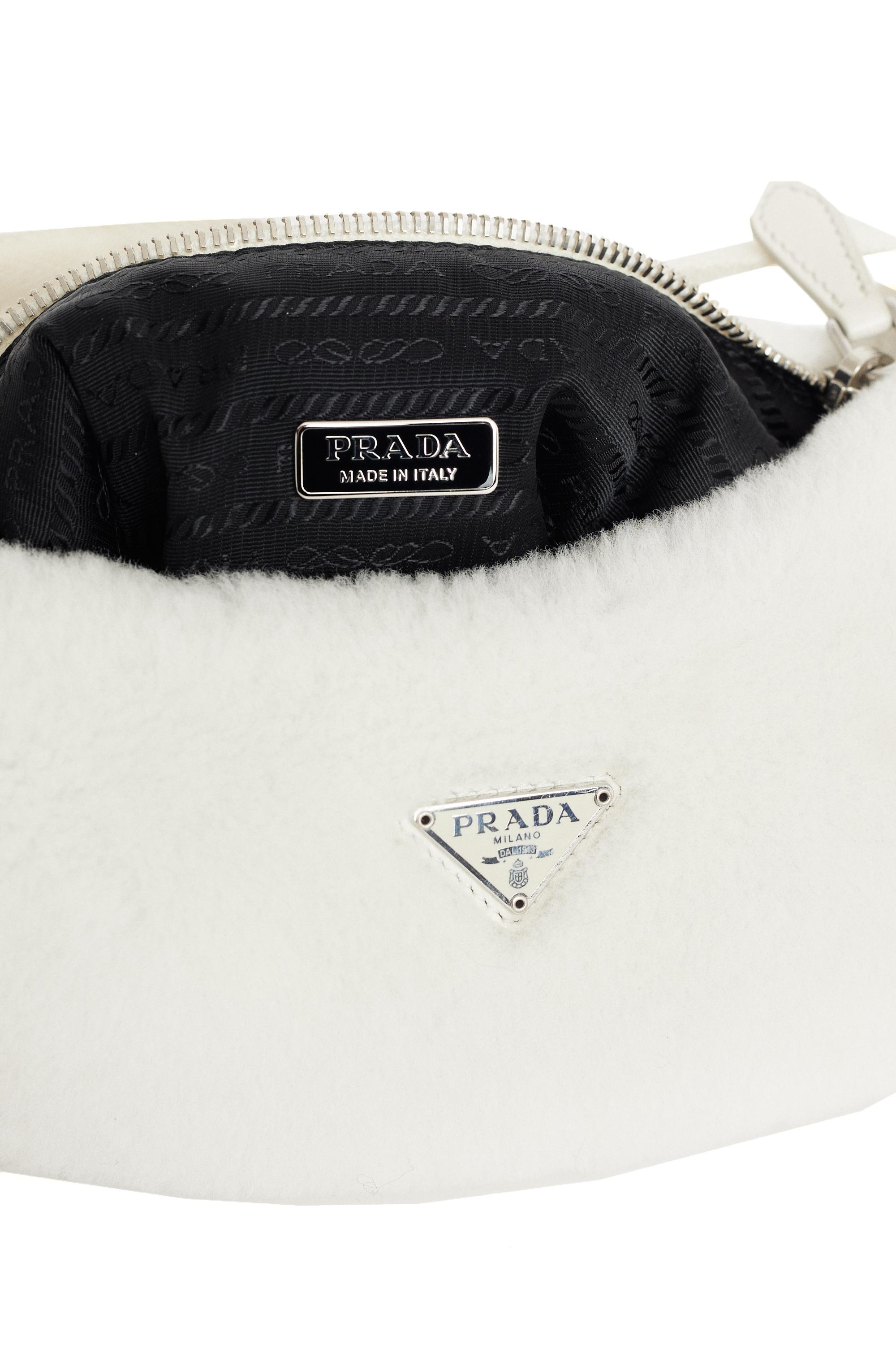 Re-edition Shearling Hobo Bag For Sale 1