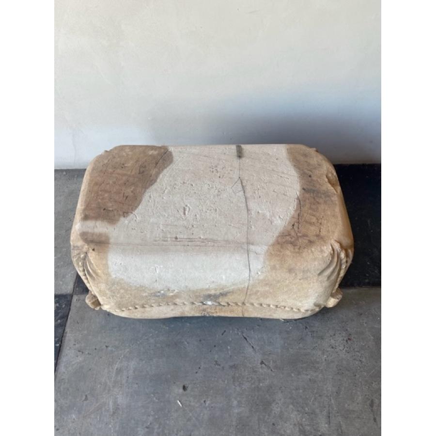 Re-Edition Stone Footstool, GE-0003 In Distressed Condition For Sale In Scottsdale, AZ