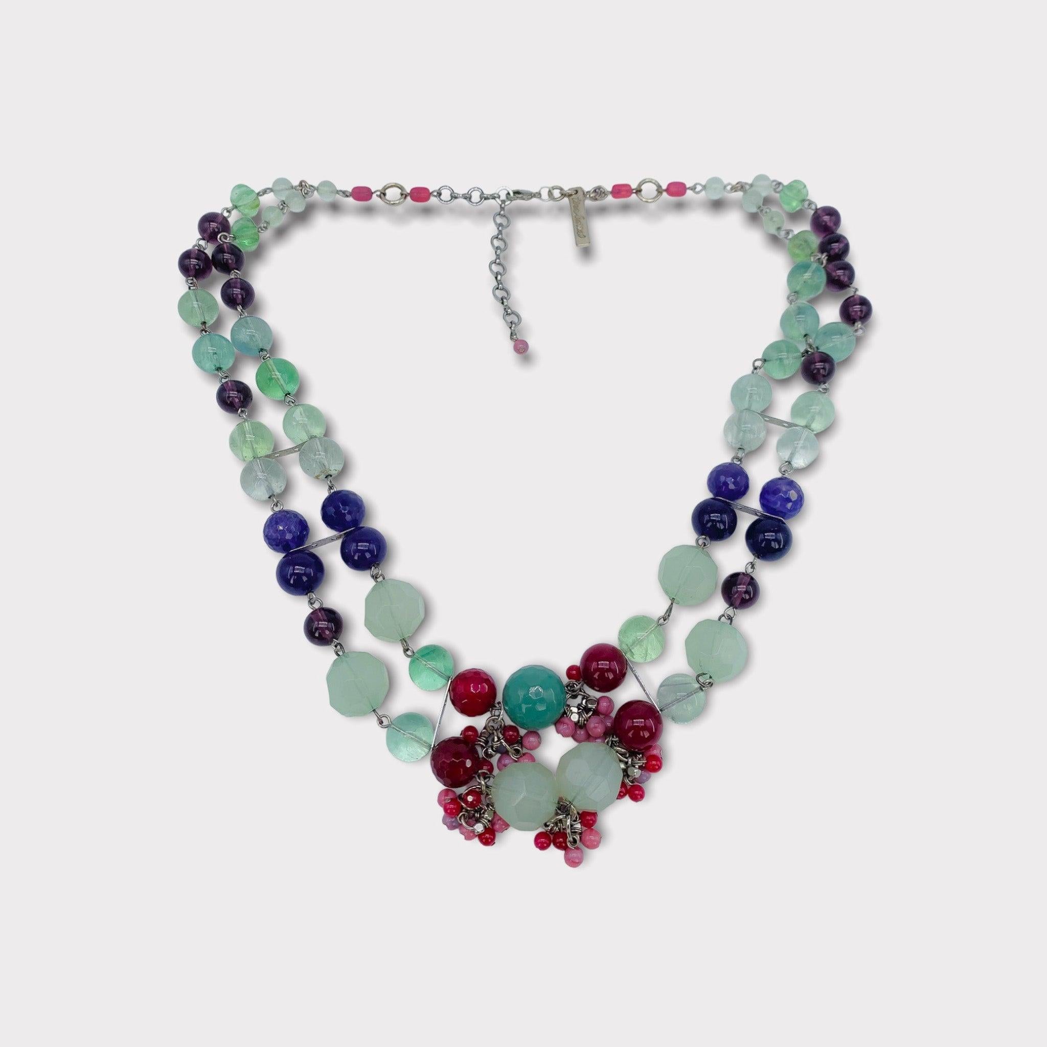 Collier de perles vintage remanié, années 1980 Pour femmes en vente