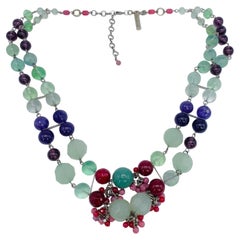 Re-engineered Vintage Beaded Necklace, 1980s