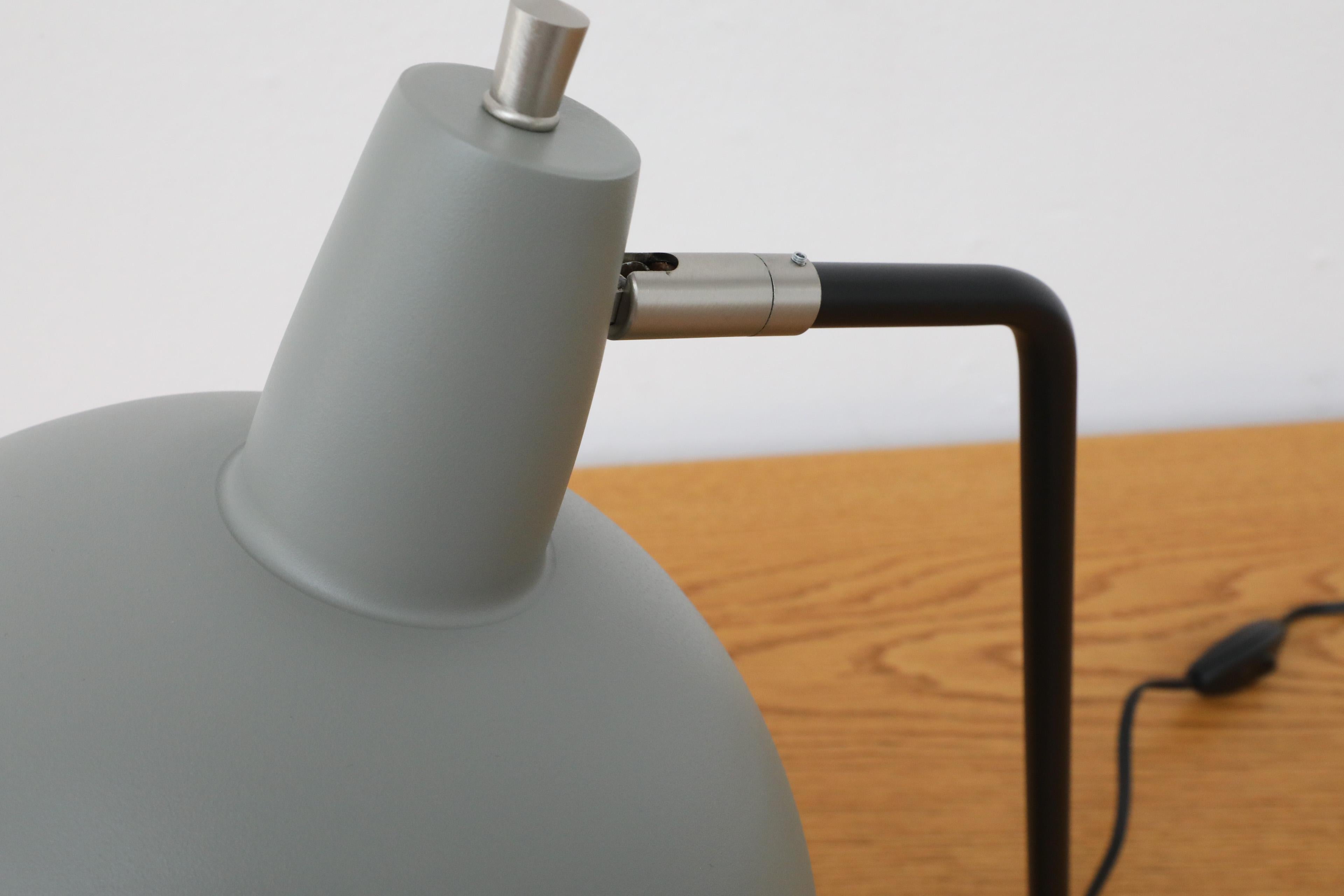 Re-issue Anvia No. 1501 'The Director' Table Lamp in Grey with Dome Shade For Sale 4