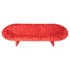 Giovannetti, Modern 2000s Fabric Sofa by S. Giobbi, Red "Re Sole"