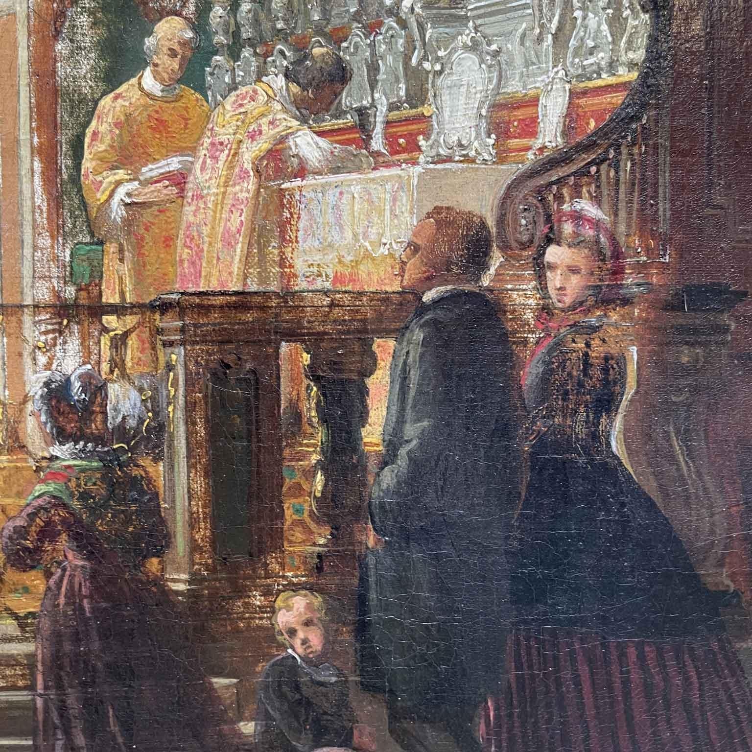 Re Vittorio Emanuele ii Nel Duomo Di Torino Dell'italiano Ferrero Gabriele 1866 In Good Condition In Milan, IT