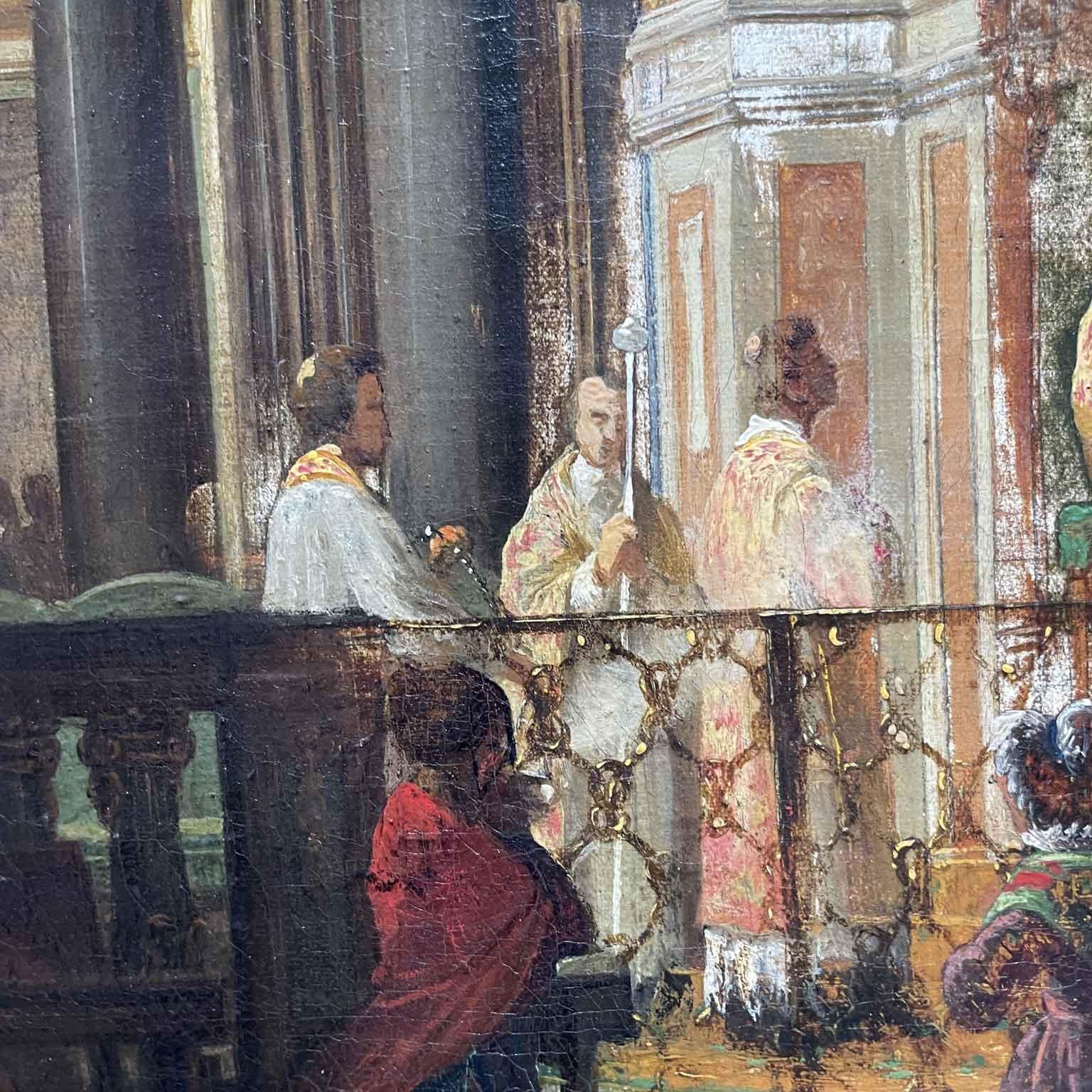 Canvas Re Vittorio Emanuele ii Nel Duomo Di Torino Dell'italiano Ferrero Gabriele 1866