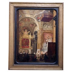 Le roi Victor Emmanuel II dans la cathédrale de Turin Dell'Italiano Ferrero Gabriele 1866 
