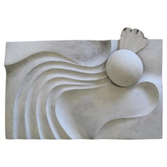 RE:04 collage mural sculptural en bois blanc