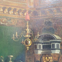 Reading, Interior Scene, Framed Hst, 19th Century
