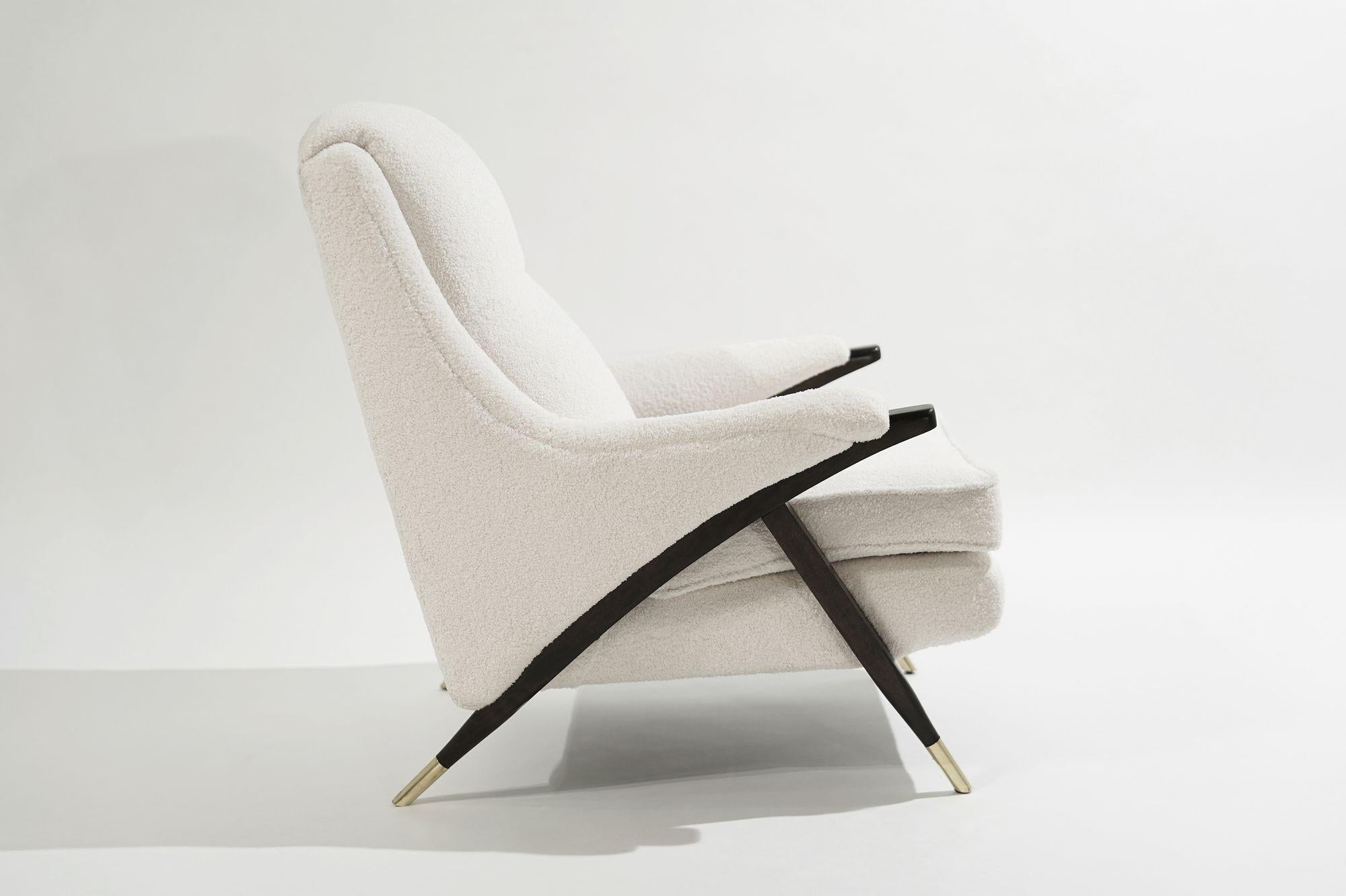 Mid-Century Modern Reading Lounge Chair by Karpen of California, 1950s