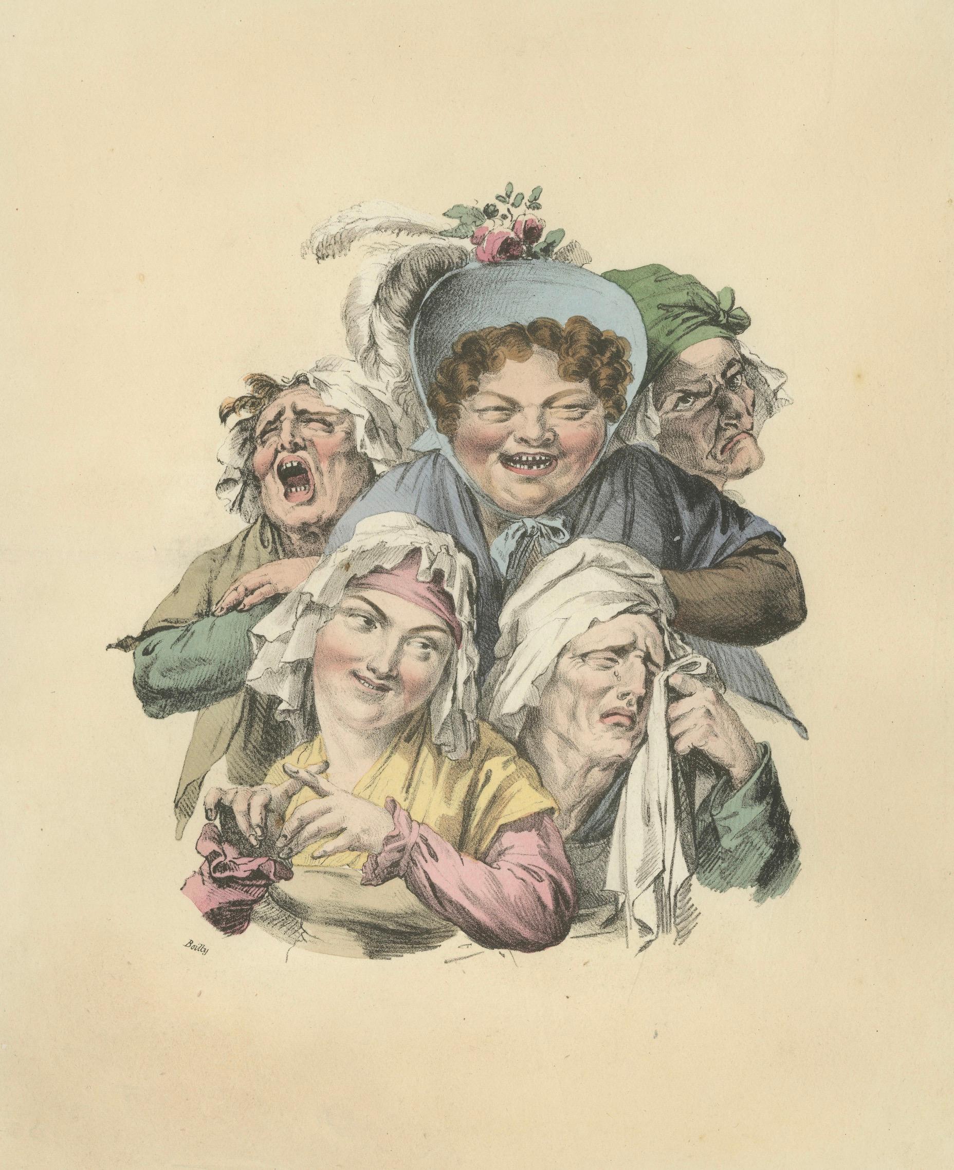 Reading the Will – Louis-Léopold Boilly Satirical Lithograph, c.1823