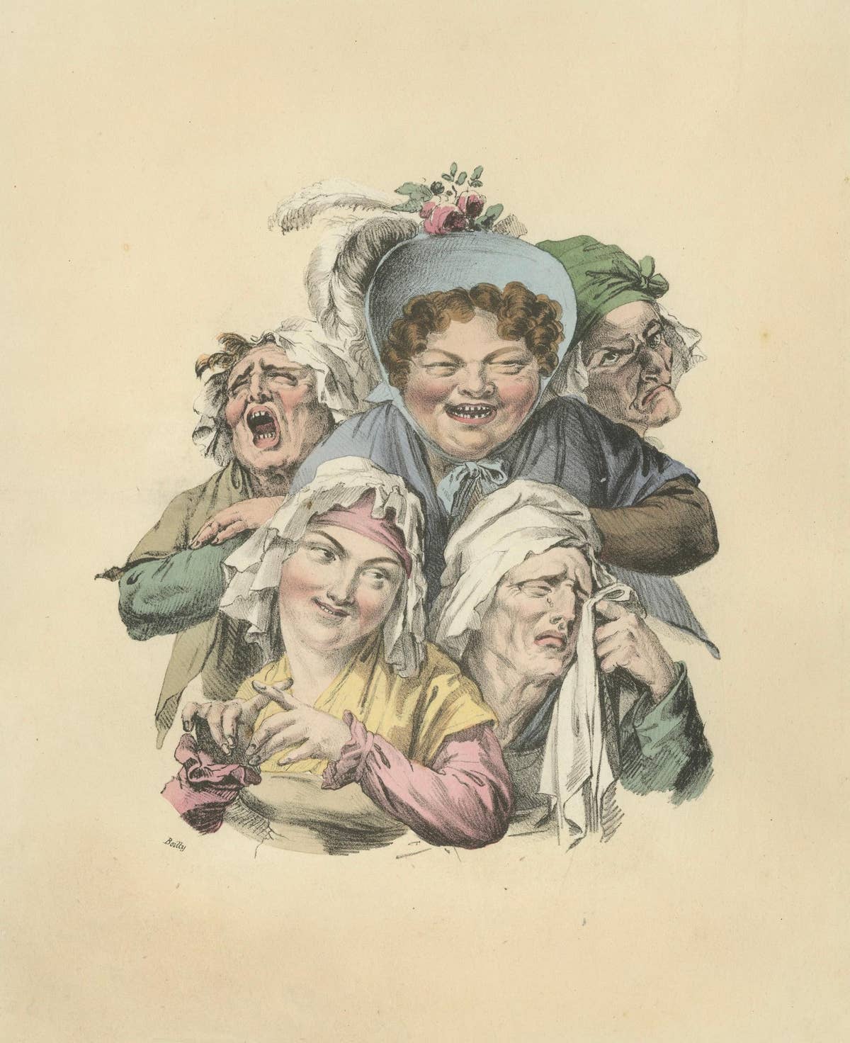 Reading the Will – Louis-Léopold Boilly Satirical Lithograph, c.1823