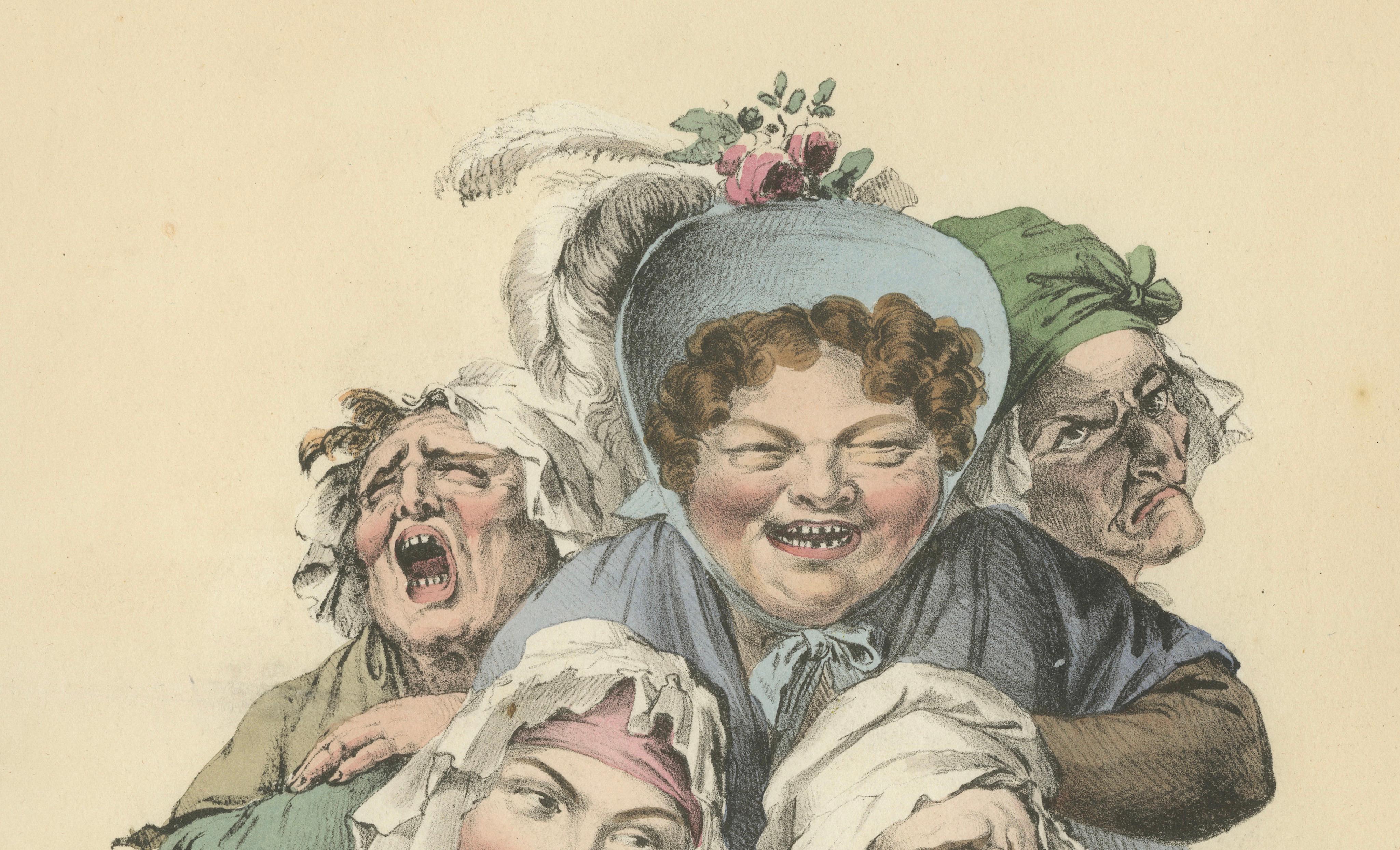 Reading the Will – Louis-Léopold Boilly Satirical Lithograph, c.1823