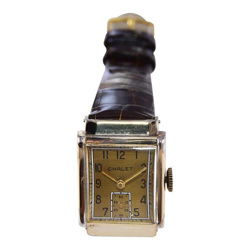 Chalet Gold Filled Art Deco Watch from 1940's Swiss Made 2