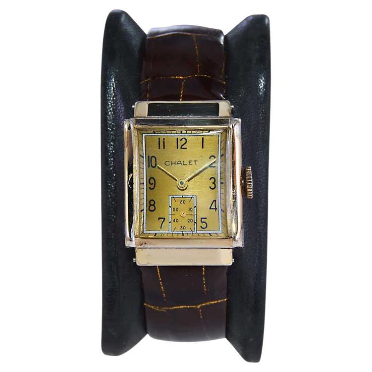 Chalet Gold Filled Art Deco Watch from 1940's Swiss Made