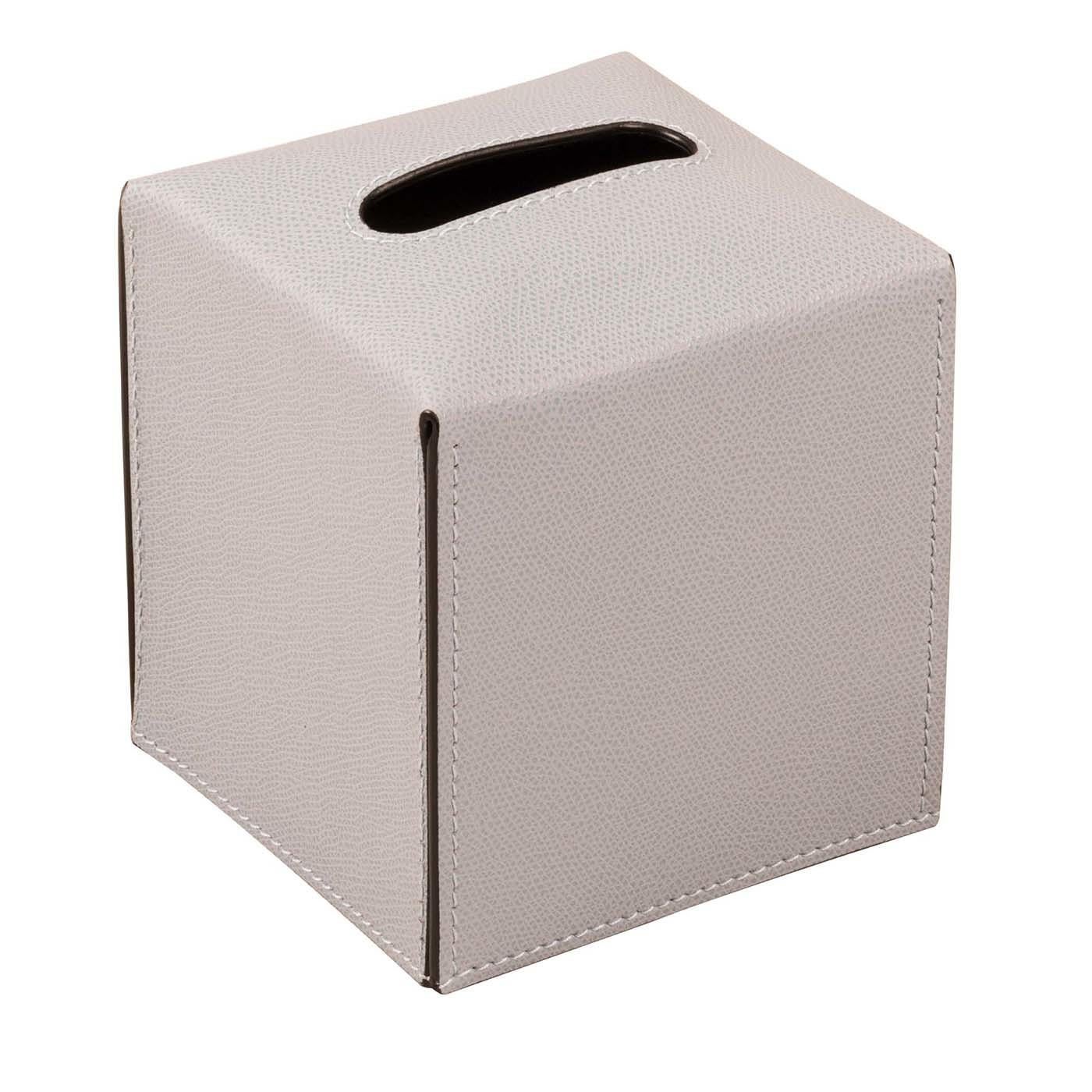 READY TISSUE HOLDER WITH BOTTOM LEATHER FLAPS by Giobagnara For Sale 1