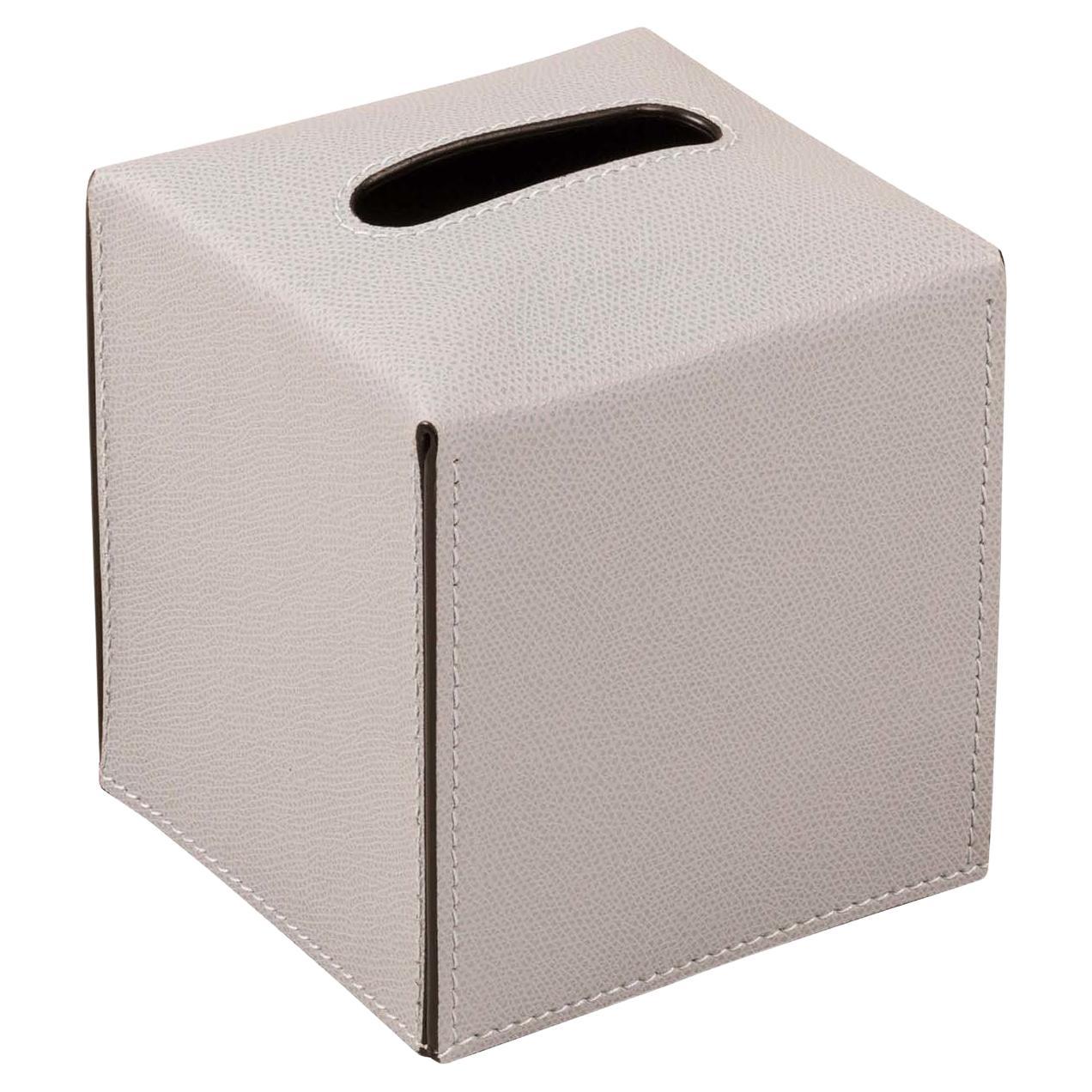 READY TISSUE HOLDER WITH BOTTOM LEATHER FLAPS by Giobagnara For Sale