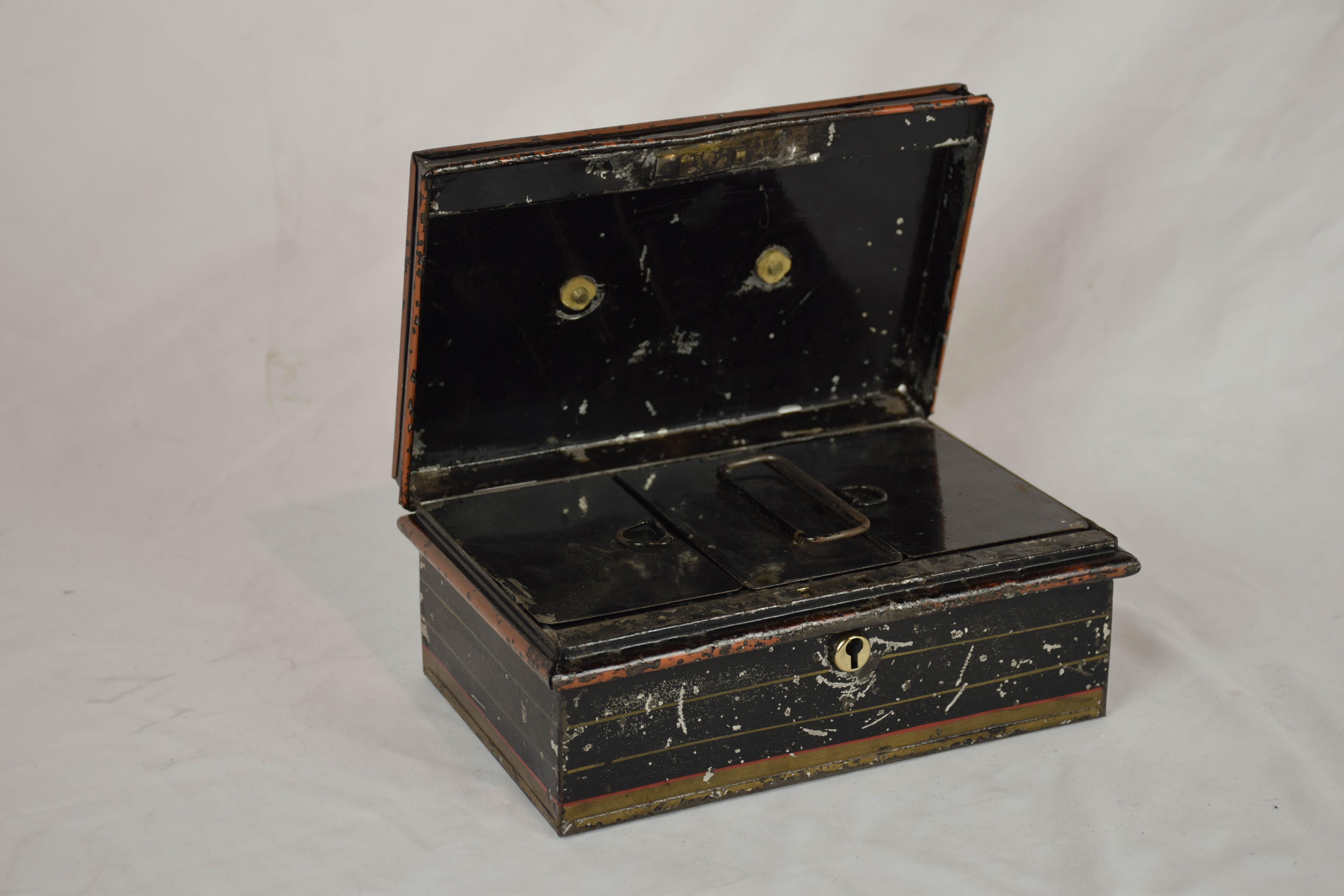 vintage metal cash box