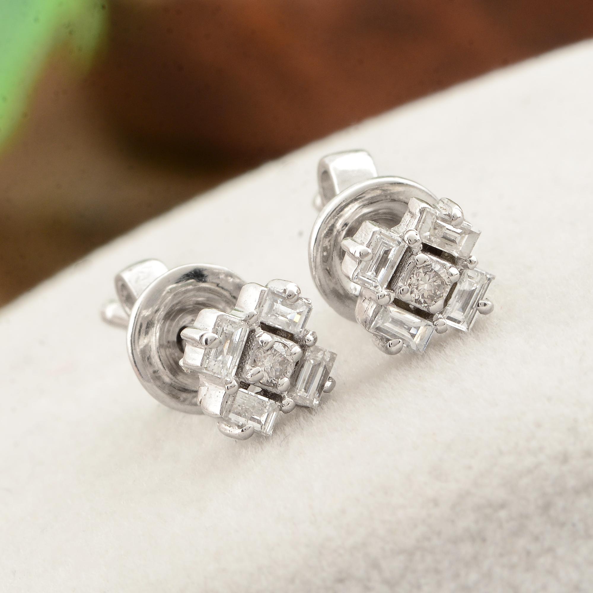 Cast from 14-karat gold, these exquisite earrings are handset with 0.18 carats of sparkling diamonds.

FOLLOW SPECTRUM JEWELS storefront to view the latest collection & exclusive pieces. Spectrum Jewels is proudly rated as a Top Seller on 1stdibs