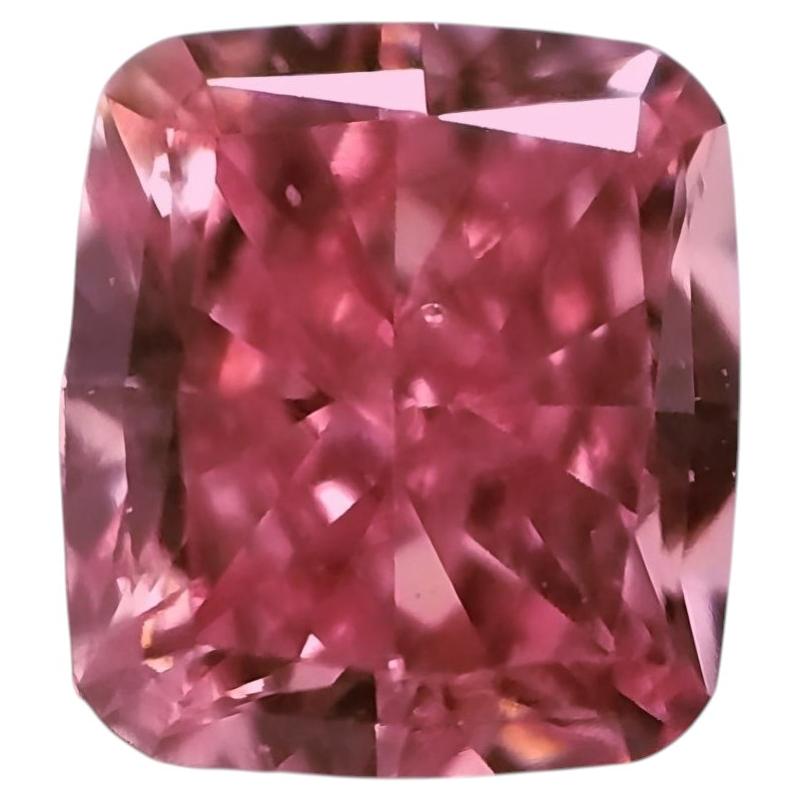 Real 0.30ct Natural Loose Fancy Intense Purple Pink Color Diamond GIA Cushion SI