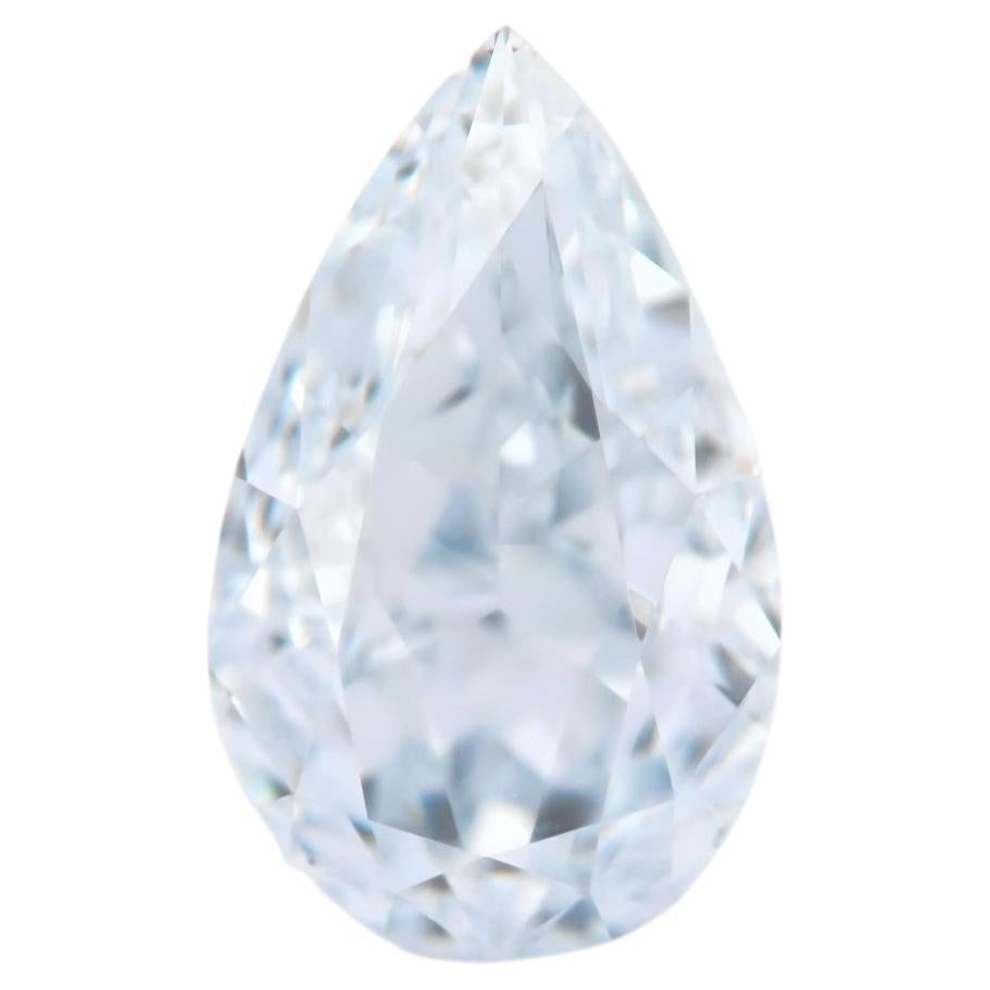 Real 0.46ct Natural Loose Fancy Light Blue Color Diamond GIA VS2 Pear Shape For Sale